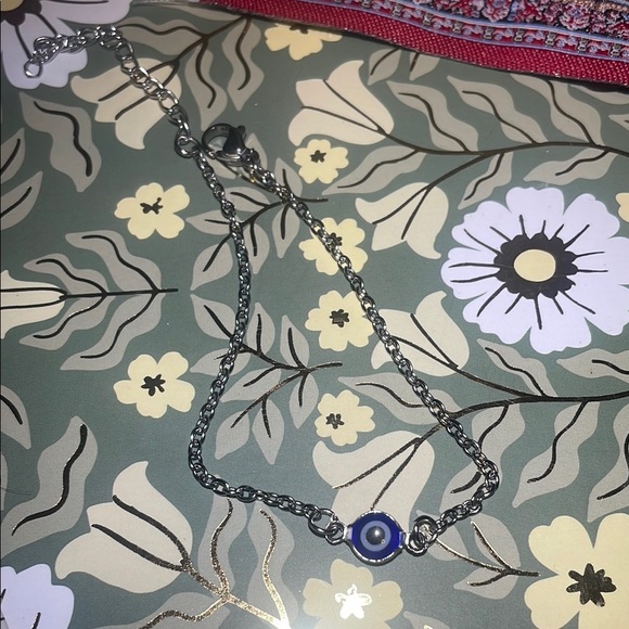 Jewelry - Danity Silver Evil Eye Bracelet Stainless Steel